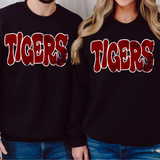 Distressed Wonky Tigers DTF Print