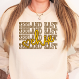 Zeeland East Chix Repeat Sketch DTF Print