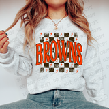 Browns Checker DTF Print