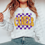 Distressed Camels Checker DTF Print