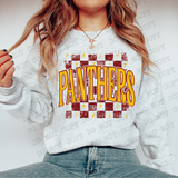 Distressed Panthers Checker DTF Print