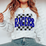 Distressed Racers Checker DTF Print