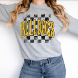 Distressed Bulldogs Checker DTF Print