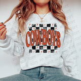Cowboys Checker DTF Print