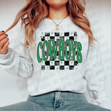 Cowboys Checker DTF Print