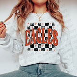 Distressed Eagles Checker DTF Print