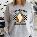 I Read Books All Year Long Ghost Halloween DTF