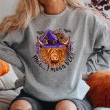 Moo I Mean Boo Halloween Highland Cow DTF
