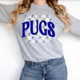 Distressed Pugs Checker DTF Print