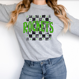 Distressed Rockets Checker DTF Print