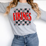 Distressed Vikings Checker DTF Print