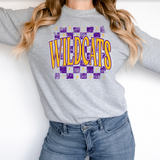Distressed Wildcats Checker DTF Print