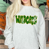 Distressed Wonky Wildcats DTF Print
