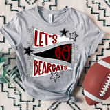 Bearcats Lets Go Star Banner Trio DTF Print