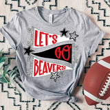 Beavers Lets Go Star Banner Trio DTF Print