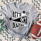 Blazers Lets Go Star Banner Trio DTF Print