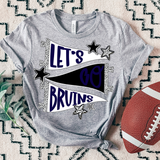 Bruins Lets Go Star Banner Trio DTF Print