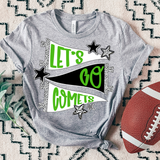 Comets Lets Go Star Banner Trio DTF Print