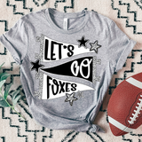 Foxes Lets Go Star Banner Trio DTF Print