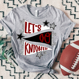 Knights Lets Go Star Banner Trio DTF Print