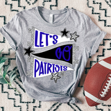 Patriots Lets Go Star Banner Trio DTF Print