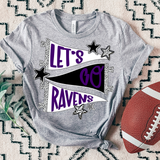 Ravens Lets Go Star Banner Trio DTF Print