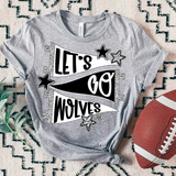 Wolves Lets Go Star Banner Trio DTF Print