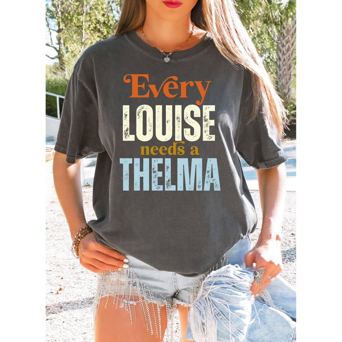 Funny Make-up-Tasche „Every Louise Needs A Thelma“ – 23,5x17 Cm, Wasserdicht, Perfekt Als Freundinnengeschenk