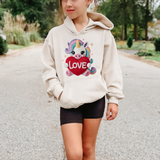 Faux Crochet Unicorn Love Heart DTF Print