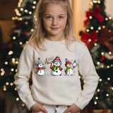 Happy New Year Snowmen Trio DTF Print