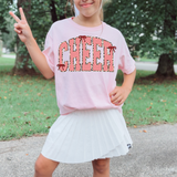 Cheer Checker Leopard Coquette DTF Print