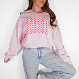 Varsity XOXO hearts DTF Print