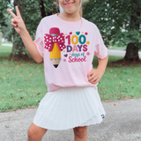 Faux Crochet Pencil 100 days of School DTF Print