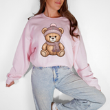 Valentine's Crochet Yarn Teddy Bear DTF Print