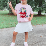 Faux Crochet Unicorn Love Heart DTF Print