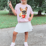 French Bulldog Giving Heart DTF Print