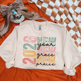 Grunge New Year Stacked 2026 DTF Print