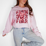 Red Faith Over Fear DTF Print