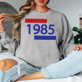 Red Blue 1985 DTF Print