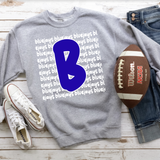 Bluejays Funky Repeat DTF Print