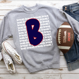 Braves Funky Repeat DTF Print