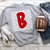 Buckeyes Funky Repeat DTF Print