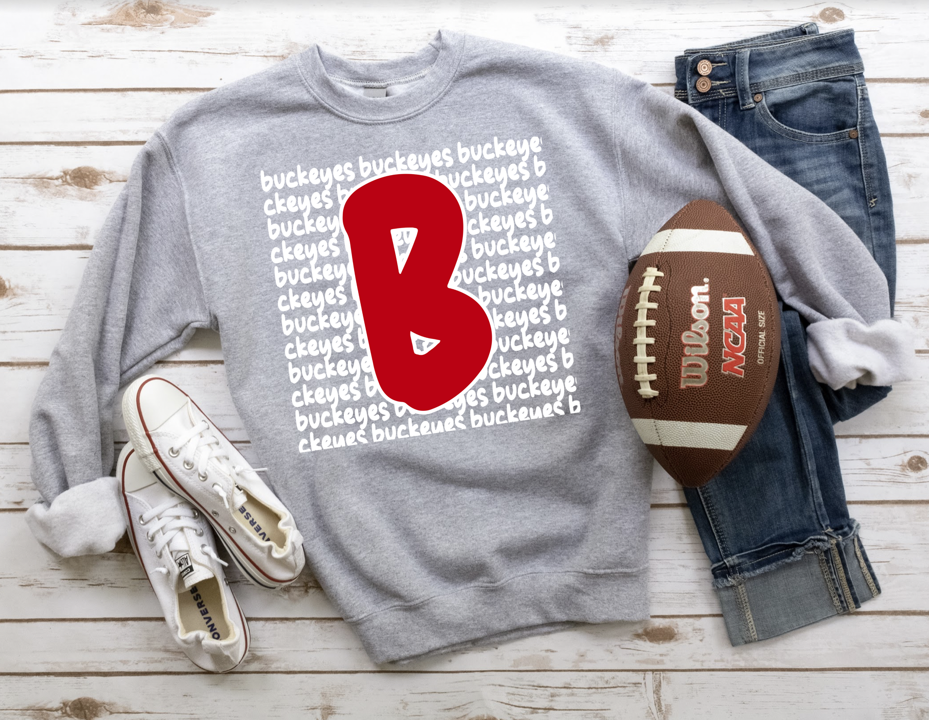 Buckeyes Funky Repeat DTF Print