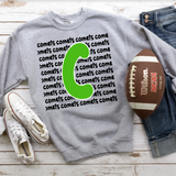 Comets Funky Repeat DTF Print