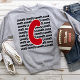 Comets Funky Repeat DTF Print