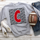 Cougars Funky Repeat DTF Print