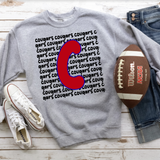 Cougars Funky Repeat DTF Print