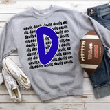 Devils Funky Repeat DTF Print