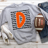 Dragons Funky Repeat DTF Print