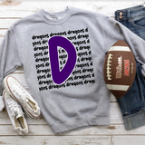 Dragons Funky Repeat DTF Print